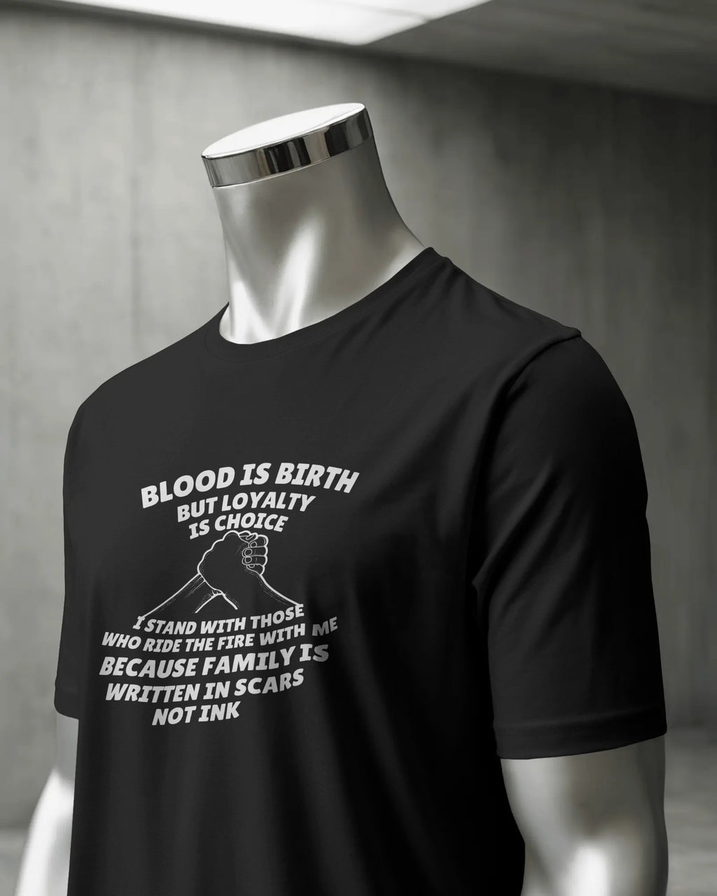 Blood Is Birth, Loyalty Is Choice” Brotherhood Graphic T-Shirt – Crew Loyalty Edition (Unisex, 100% Cotton, 180 GSM)