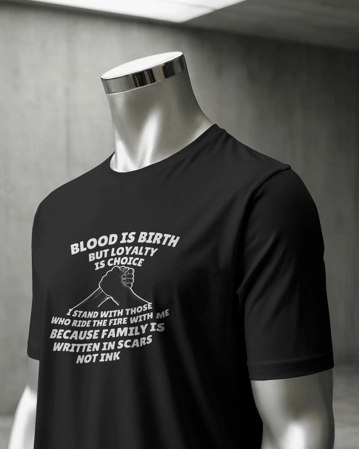 Blood Is Birth, Loyalty Is Choice” Brotherhood Graphic T-Shirt – Crew Loyalty Edition (Unisex, 100% Cotton, 180 GSM)
