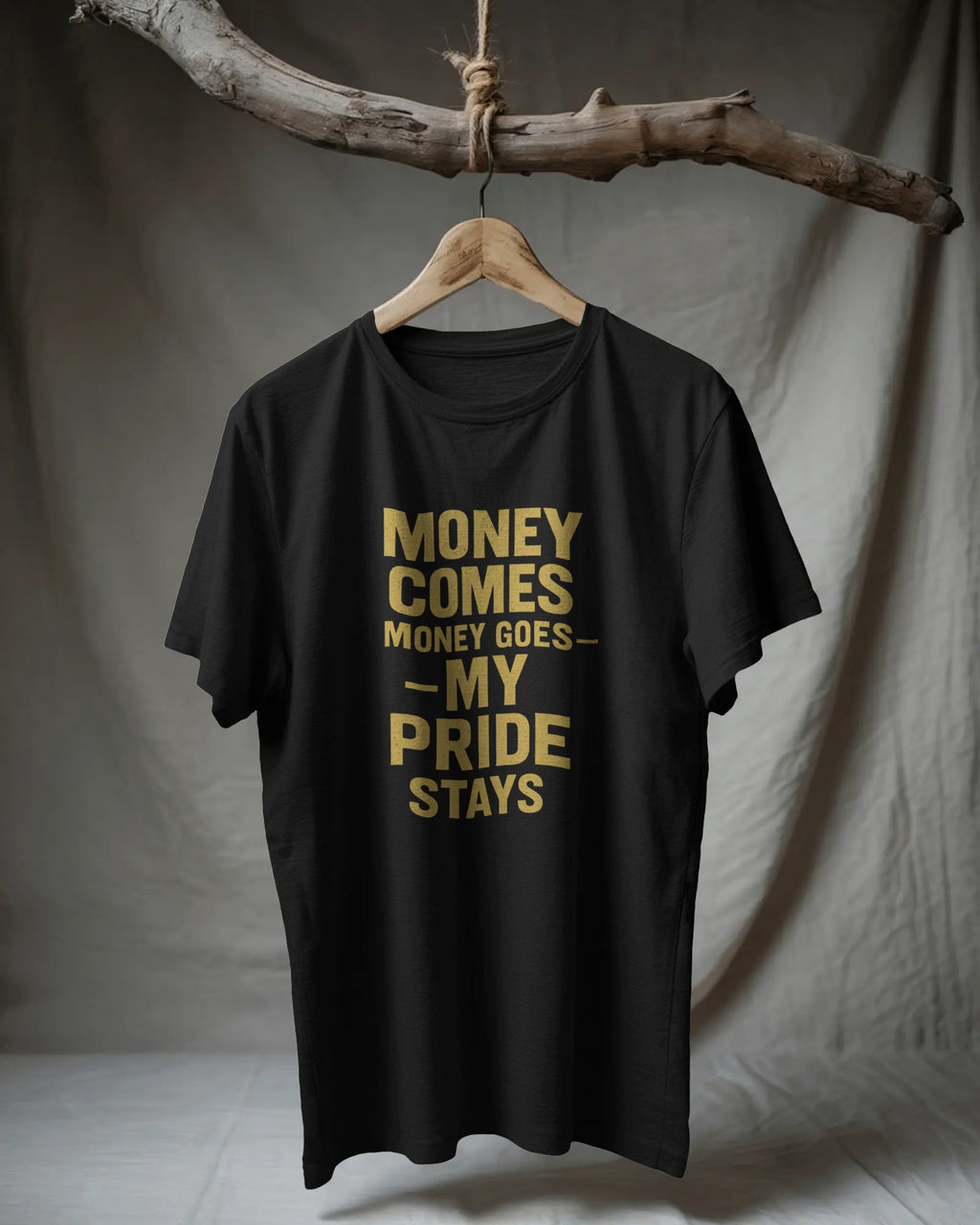 Eternal Pride” Quote T-Shirt – Old Money Inspired Streetwear (Black & White Tee)