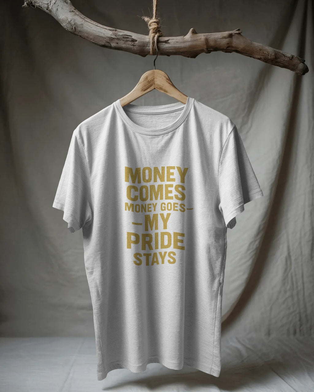 Eternal Pride” Quote T-Shirt – Old Money Inspired Streetwear (Black & White Tee)