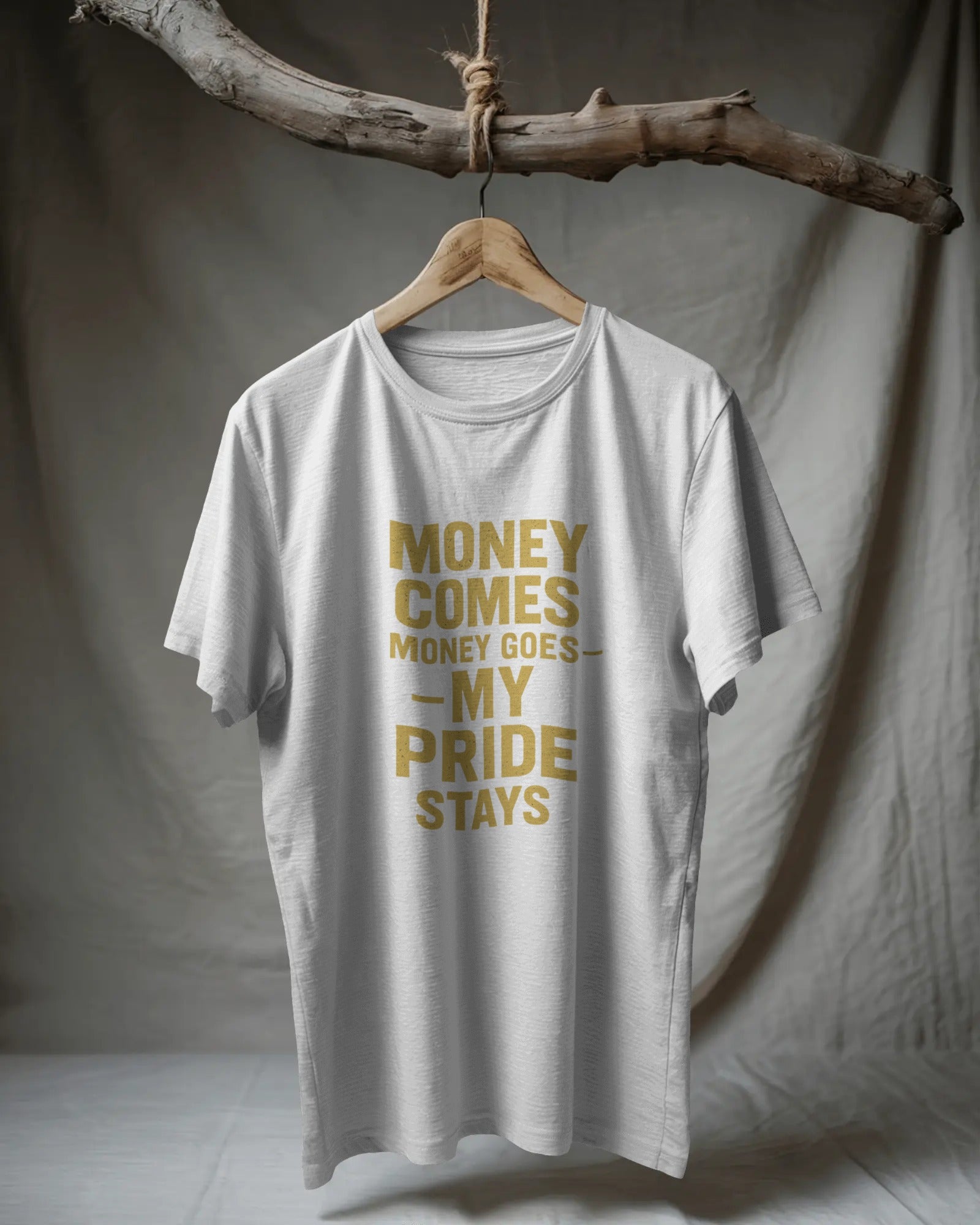 Eternal Pride” Quote T-Shirt – Old Money Inspired Streetwear (Black & White Tee)