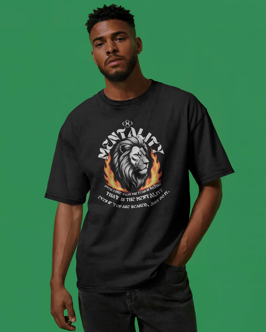 Lion Mentality – Unisex Oversized Classic T-Shirt