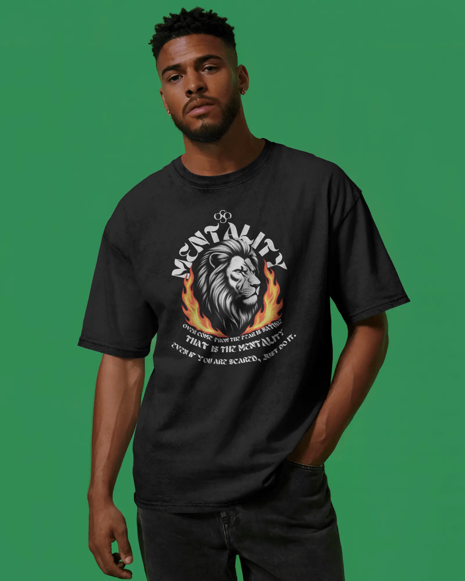 Lion Mentality – Unisex Oversized Classic T-Shirt